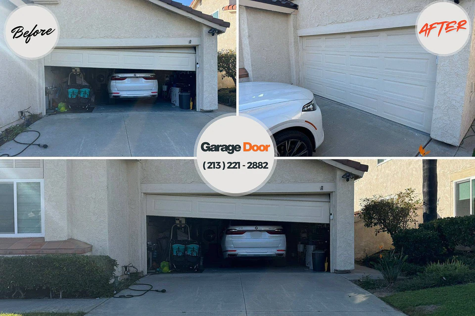 Before and after: garage door repair 34734